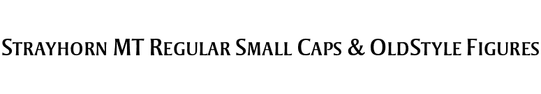 Strayhorn MT Regular Small Caps & OldStyle Figures font preview