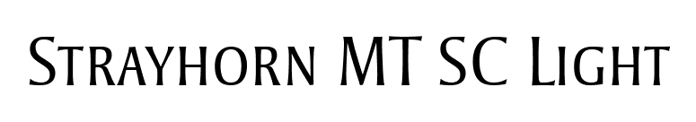 Strayhorn MT SC Light font preview