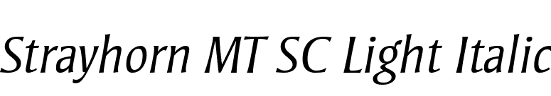 Strayhorn MT SC Light Italic font preview