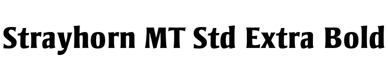 Strayhorn MT Std Extra Bold font preview