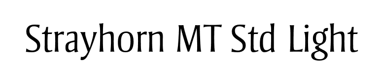 Strayhorn MT Std Light font preview