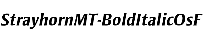 StrayhornMT-BoldItalicOsF font preview