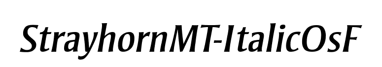 StrayhornMT-ItalicOsF font preview