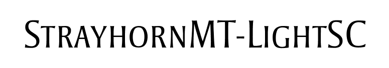 StrayhornMT-LightSC font preview