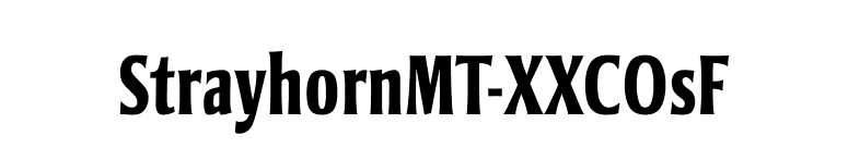 StrayhornMT-XXCOsF font preview