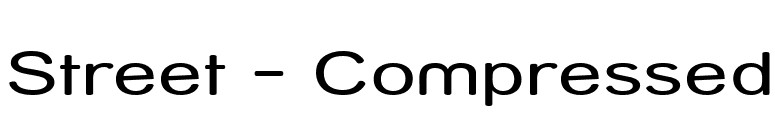 Street - Compressed font preview