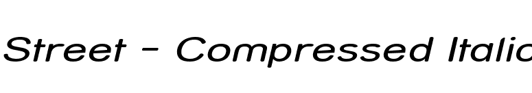 Street - Compressed Italic font preview
