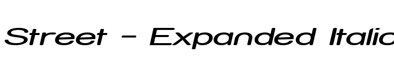 Street - Expanded Italic font preview