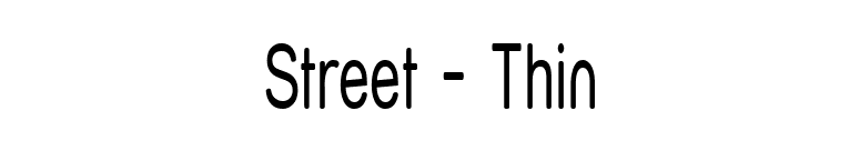 Street - Thin font preview