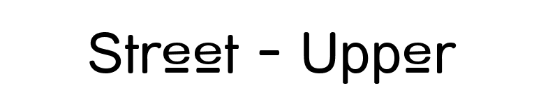 Street - Upper font preview