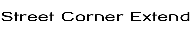 Street Corner Extend font preview