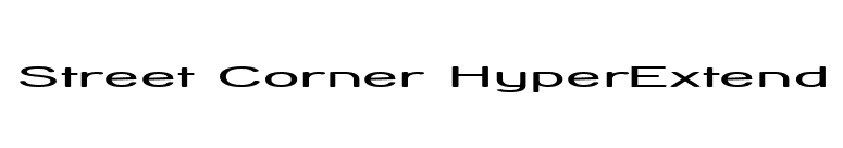Street Corner HyperExtend font preview