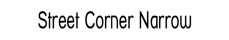 Street Corner Narrow font preview