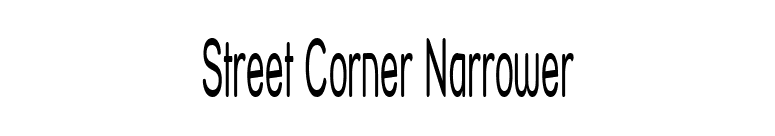 Street Corner Narrower font preview