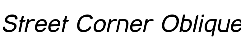 Street Corner Oblique font preview