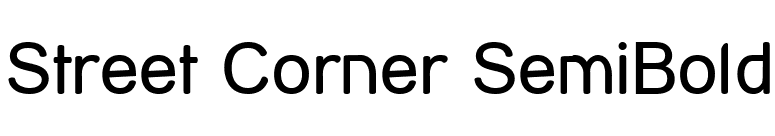 Street Corner SemiBold font preview