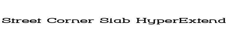 Street Corner Slab HyperExtend font preview