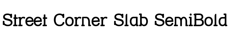 Street Corner Slab SemiBold font preview