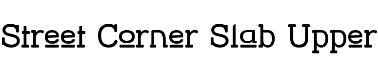 Street Corner Slab Upper font preview