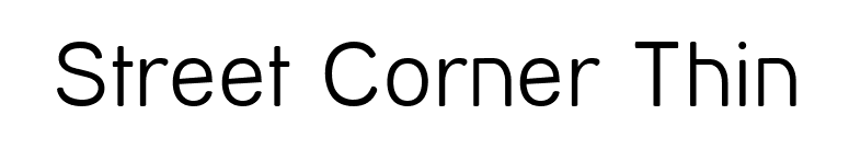Street Corner Thin font preview