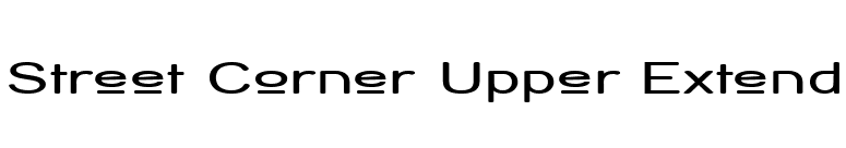 Street Corner Upper Extend font preview