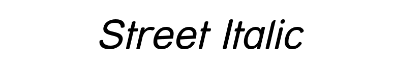 Street Italic font preview