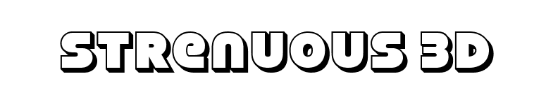 Strenuous 3D font preview