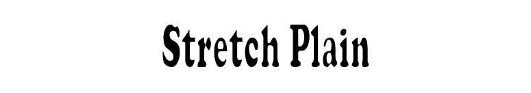 Stretch Plain font preview