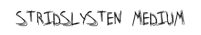 Stridslysten Medium font preview