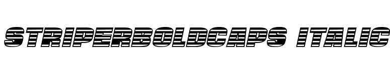 StriperBoldCaps Italic font preview