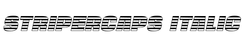 StriperCaps Italic font preview