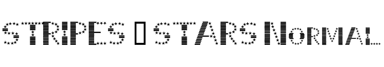STRIPES & STARS Normal font preview