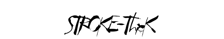 STROKE-ThicK font preview