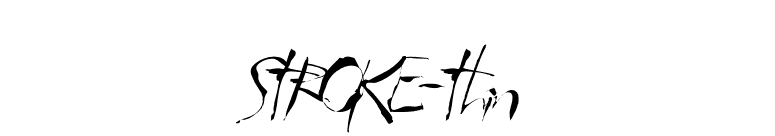 STROKE-Thin font preview