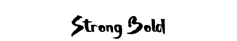 Strong Bold font preview