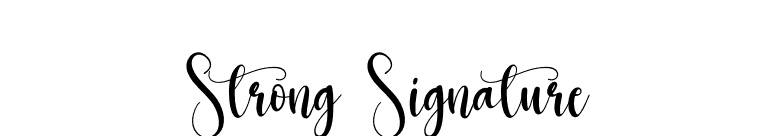 Strong Signature font preview