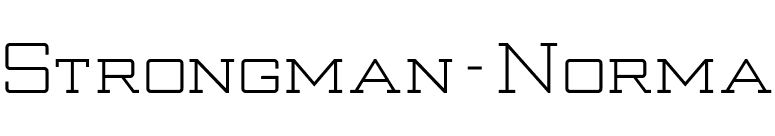 Strongman-Norma font preview