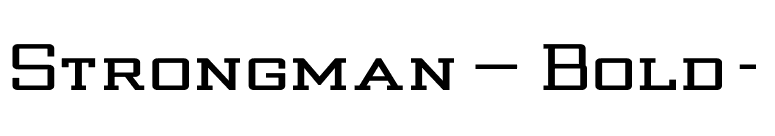 Strongman_Bold- font preview