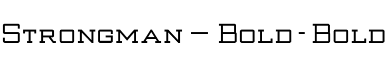 Strongman_Bold-Bold font preview