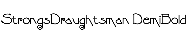 StrongsDraughtsman DemiBold font preview