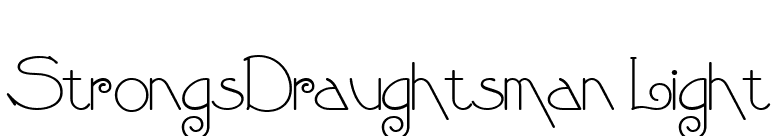 StrongsDraughtsman Light font preview
