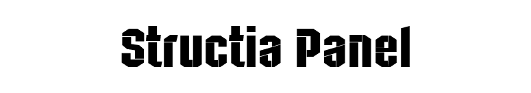 Structia Panel font preview