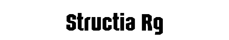 Structia Rg font preview