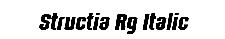 Structia Rg Italic font preview