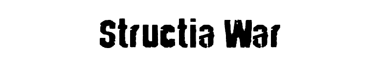 Structia War font preview