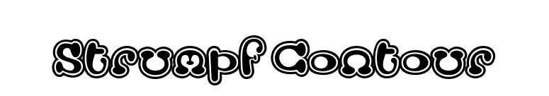 Strumpf Contour font preview