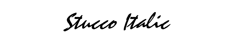 Stucco Italic font preview
