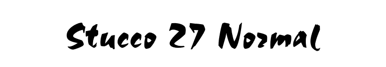 Stucco 27 Normal font preview