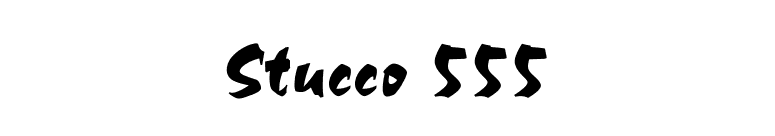 Stucco 555 font preview