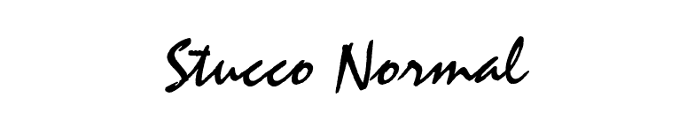 Stucco Normal font preview